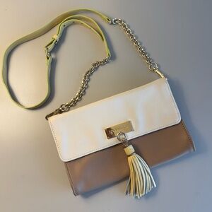 Spartina 449 Annie Flap Colorblock Genuine Leather Crossbody Handbag Purse